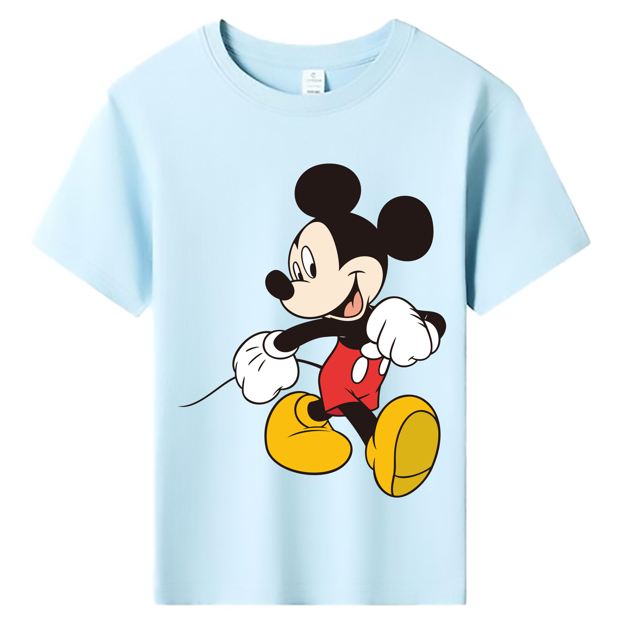 ミッキーマウス Mickey Mouse 綿100％キッズTシャツ（フロントプリント）